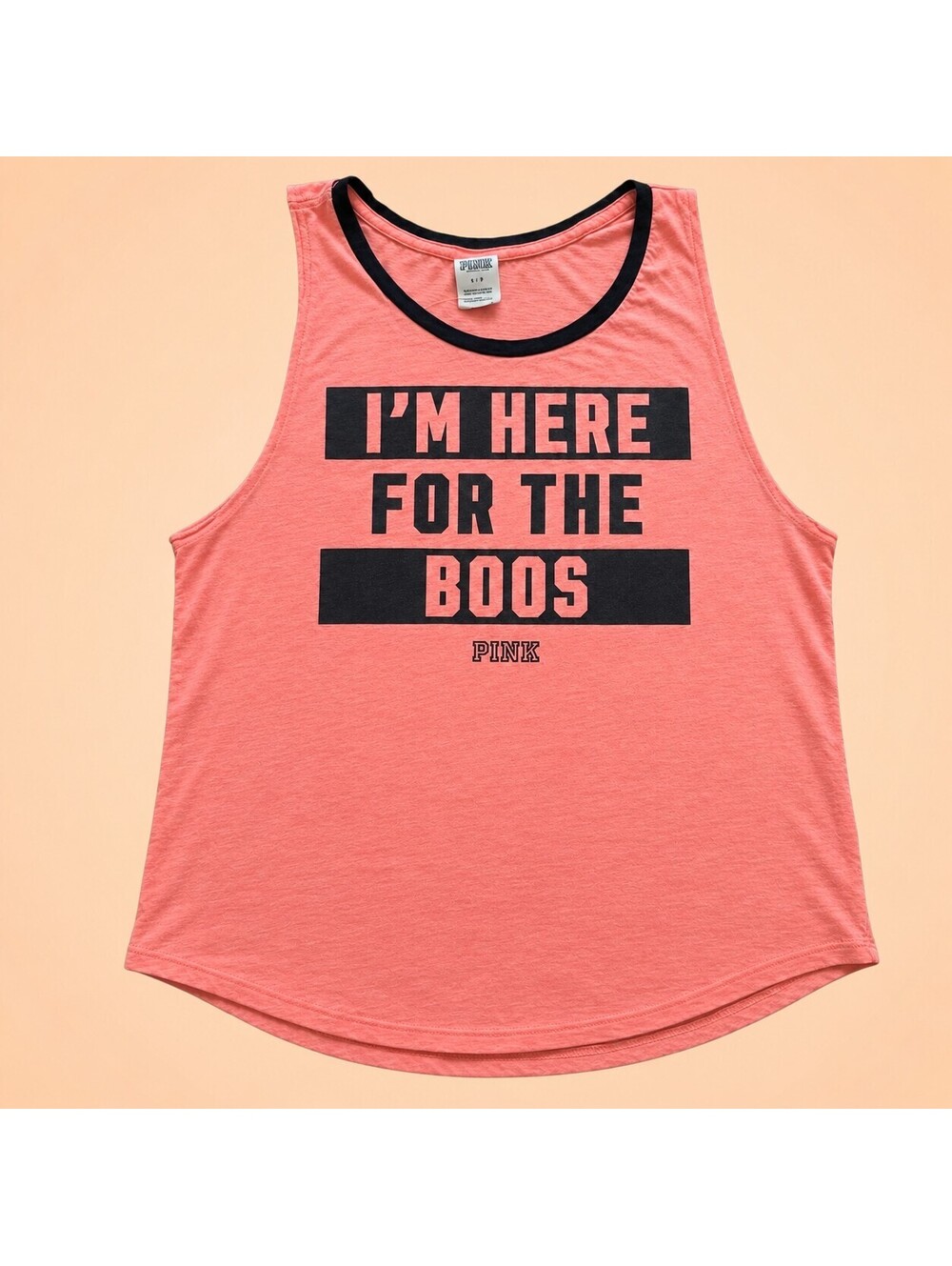 PINK Victoria's Secret Womens Small Halloween I'm Here for the Boos Tank Top
